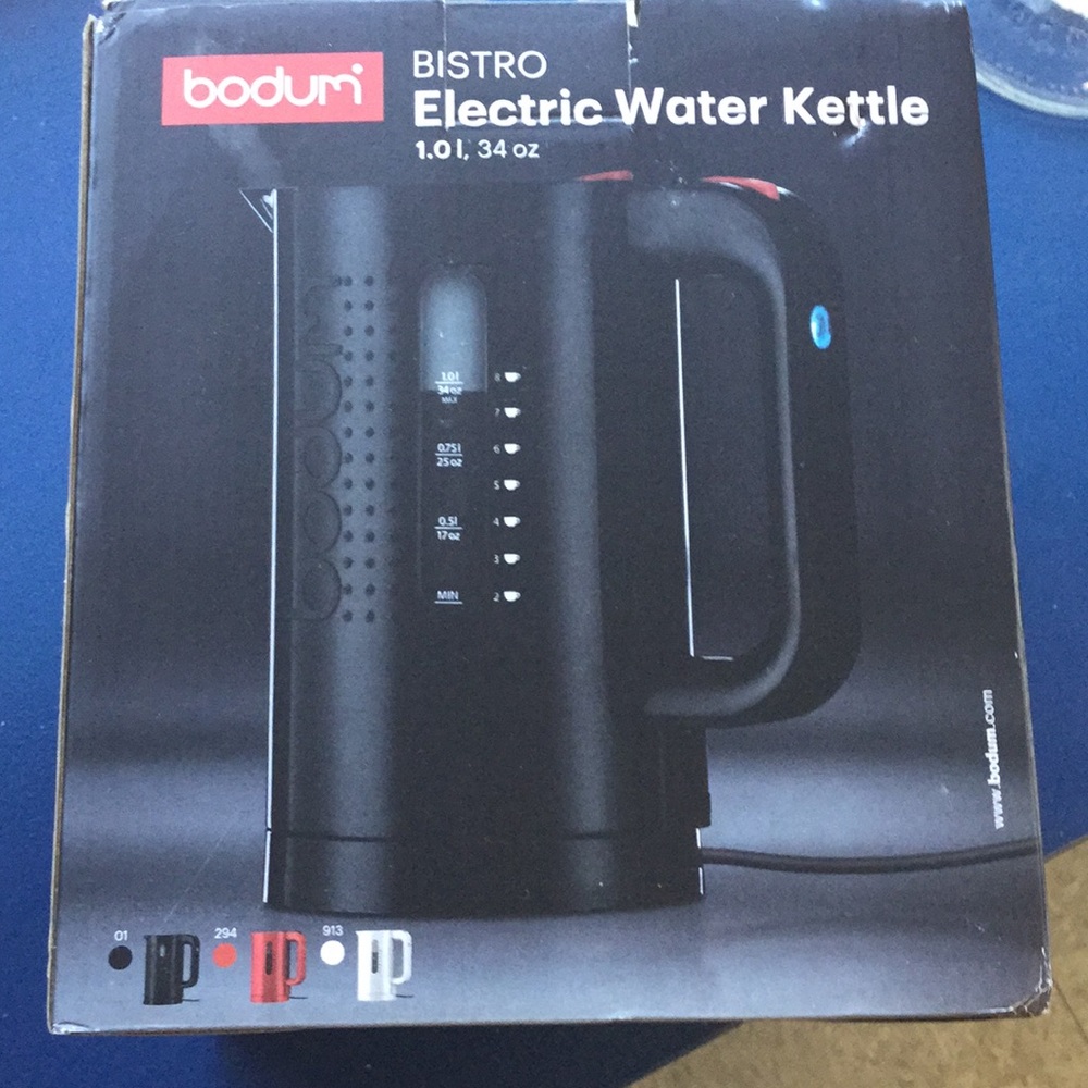 Bodum Electric Water Kettle NIB Factory Sealed